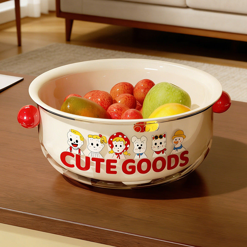 Cartoon Enamel Fruit & Vegetable Bowl