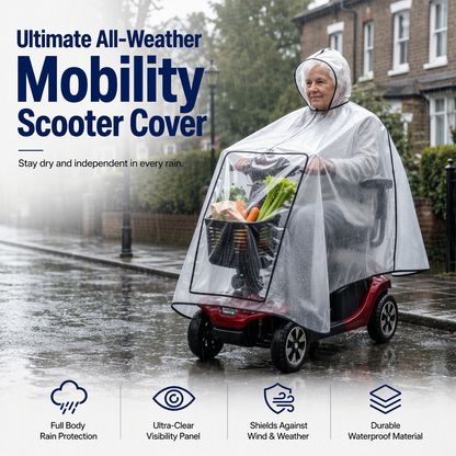 🌧️ Mobility Scooter Rain Cover – Full-Coverage Waterproof PVC Canopy
