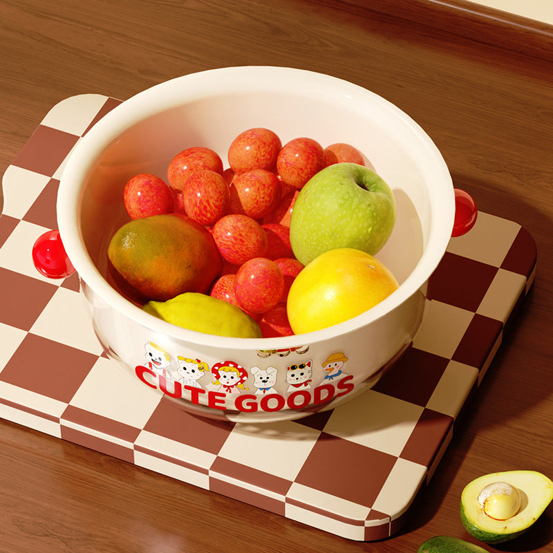 Cartoon Enamel Fruit & Vegetable Bowl