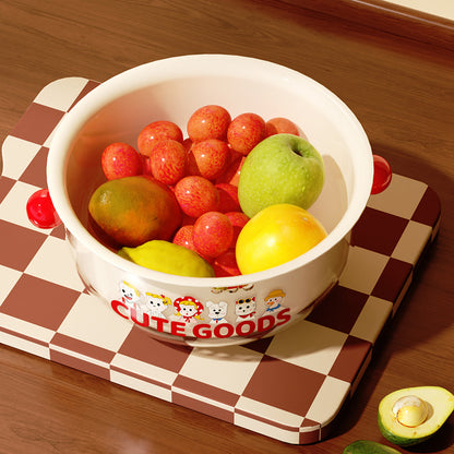 Cartoon Enamel Fruit & Vegetable Bowl