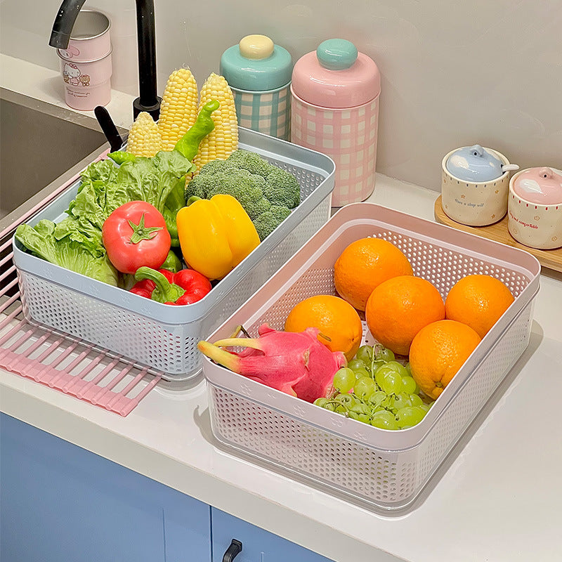 Stackable Fruit & Vegetable Drain Basket Set