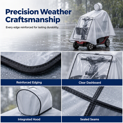 🌧️ Mobility Scooter Rain Cover – Full-Coverage Waterproof PVC Canopy