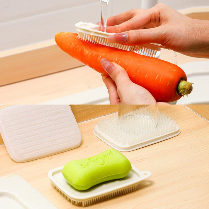 Dual-Sided Fruit & Vegetable Cleaning Brush