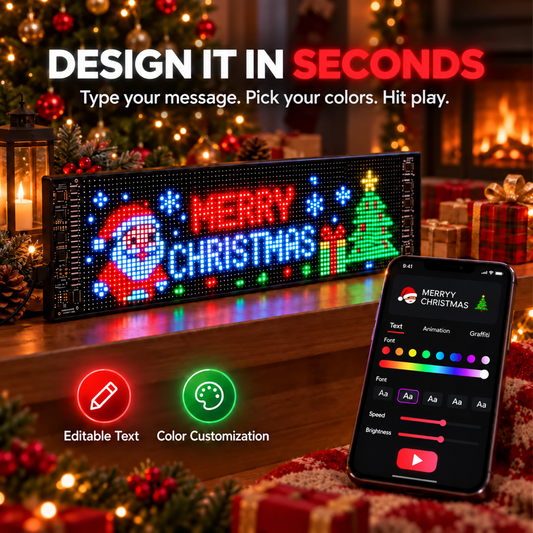 Smart LED Christmas Display – Custom Messages & Animations