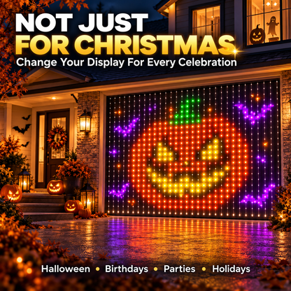 🔥HOT SALE 50% OFF🎁⚡50K+ SOLD! Almost Gone-💥✨ Smart App-Controlled DIY LED Pixel Curtain Lights (Animated Christmas Screen)