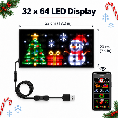 Smart LED Christmas Display – Custom Messages & Animations