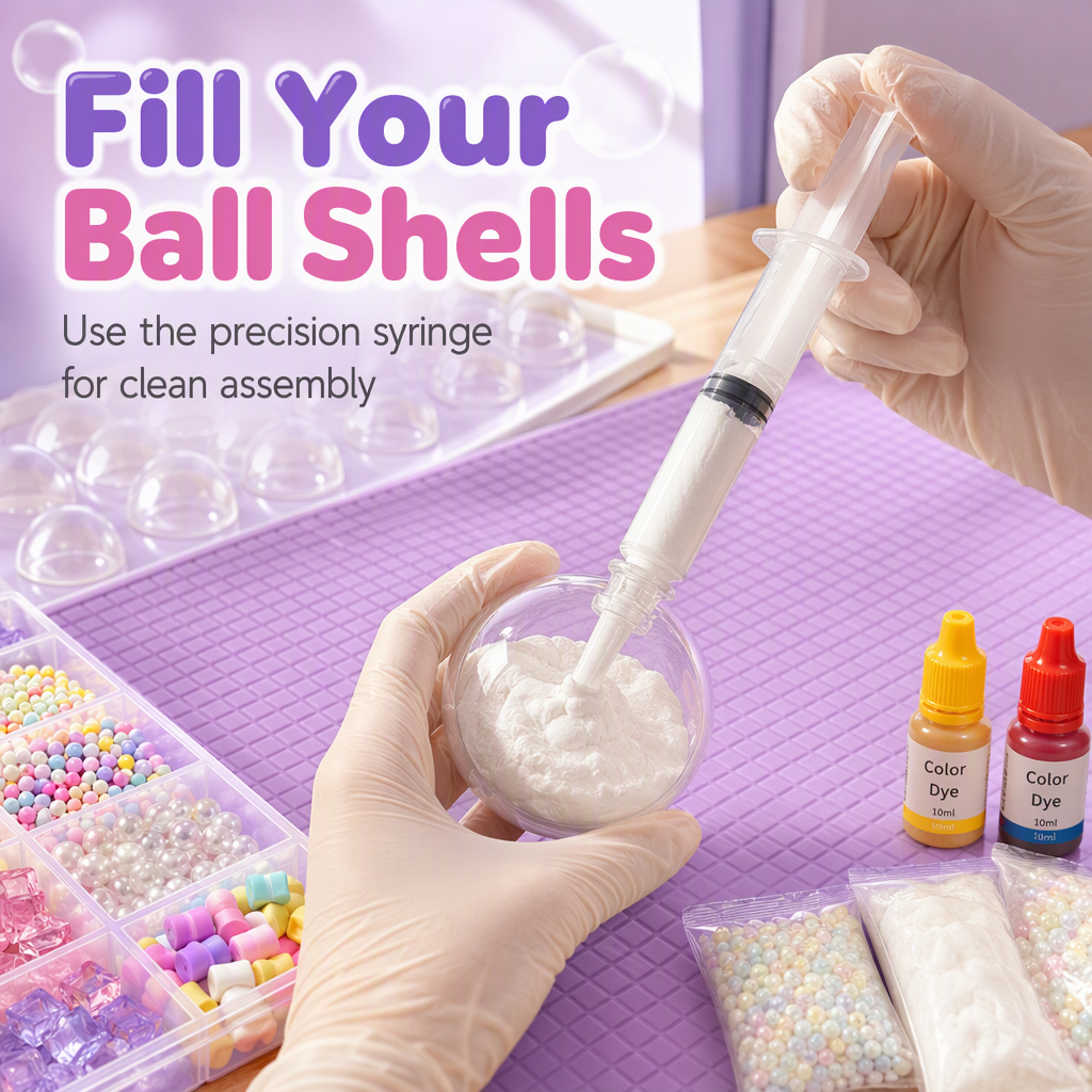 ⏰💞50K+ SOLD! 🧪DIY Squeeze Ball Making Kit – mix colorful clay & sparkling fillers, leak-proof slow-rising fun. No-mess craft for kids! 🎨✅